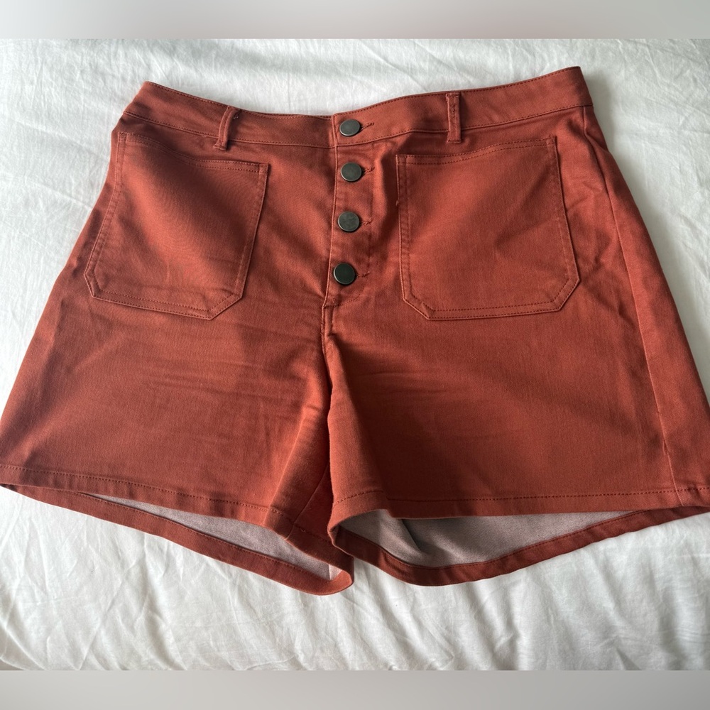 Women's Violets and Roses, Rust Colored Shorts. Never worn, NWOT, since 14/32